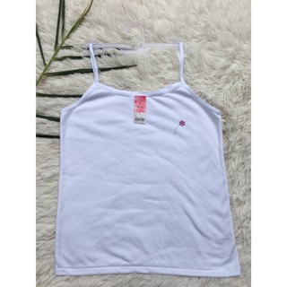 เสื้อซับสายเดี่ยว สีขาว L XL มีลายนิดหน่อย #A6