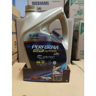 (ไม่มีบัตร) น้ำมันเครื่อง เบนซิน PTT EVOTEC PERFORMA SUPER SYNTHETIC ปตท เพอร์ฟอร์มา ซูเปอร์ ซินเธติค 0W20 0W30 0W40