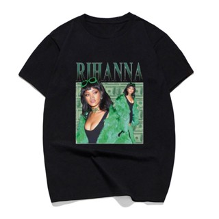 เสื้อยืดผ้าฝ้ายพิมพ์ลายแฟชั่น Oajcjf65dclbnk19 เสื้อยืด พิมพ์ลาย Rihanna สไตล์คลาสสิก ไม่ซ้ําใคร สําหรับผู้ชาย