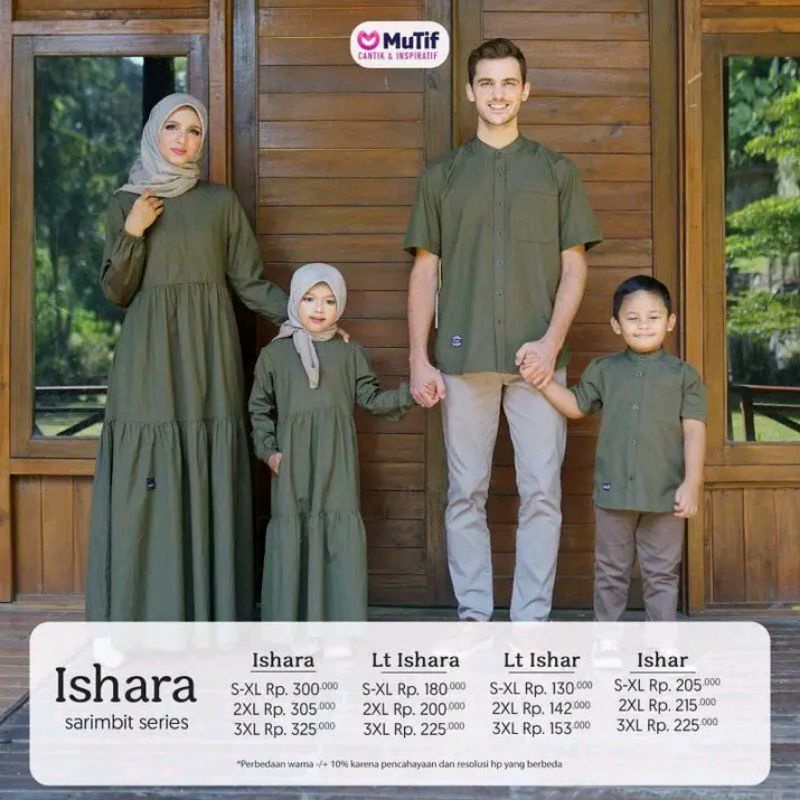 KATUN MUTIF ISHARA - ISHAR Riffle Green ll ครอบครัวซัมบิตล่าสุด 2023 ผ้าฝ้ายธรรมดา koko gamis ll Ori