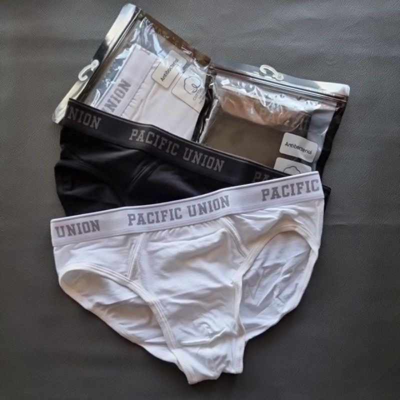 Pacific Union Antibacterial Underwearรุ่น แอนตี้แบคทีเรีย🌀ไซส์ M เอว 32-34 นิ้ว🤍 เนื้อผ้า👉56% Cotton 37% Modal7% Spandex