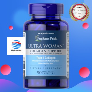 Puritans Pride Ultra Woman™ Collagen Support 1000mg with Hyaluronic Acid 90 Rapid Release Capsules