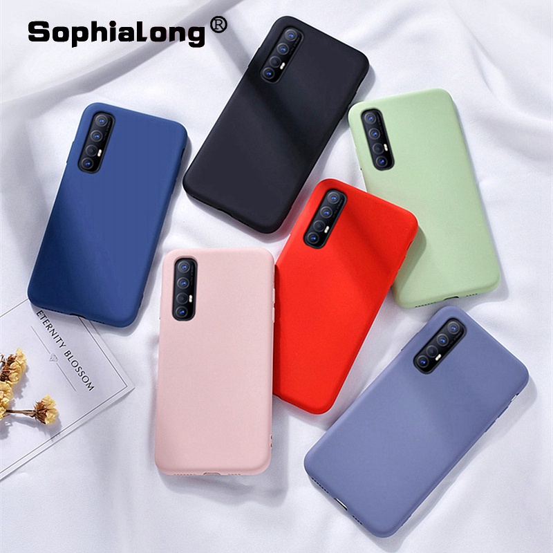 ปลอกอ่อนสําหรับ OPPO Reno3 Reno 3 Pro 4G สีซิลิโคนกลับฝาครอบโทรศัพท์ Ultra Thin Full Protector