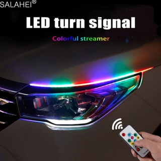 2pcs DRL ไฟเลี้ยวพร้อมรีโมทคอนโทรล 30/45 / 60 ซม. แถบกันน้ำแบบยืดหยุ่น DRL ไฟวิ่งกลางวัน Angel Eye Lamp