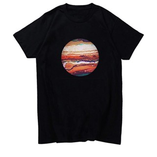 เสื้อยืดผู้หญิง Camisetas con estampado de Planeta y gran Astronomía para hombre, camisa informal Unisex en blanco y neg