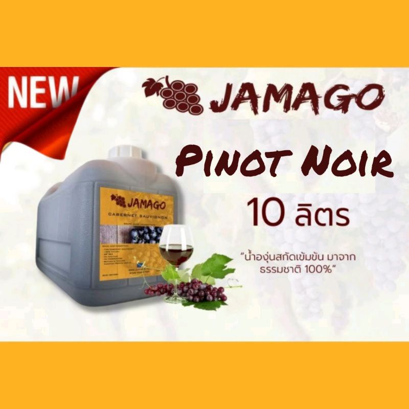 น้ำผลไม้​ น้ำองุ่น​เข้มข้น​ Jamago​ 10ลิตร​ Pinot​ Noir​ น้ำองุ่นแดง น้ำองุ่นทำไวน์