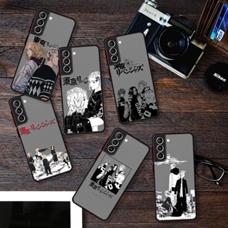 เคสโทรศัพท์มือถือ เนื้อแมตต์ ลายการ์ตูนอนิเมะ Tokyo Revengers สีดํา สําหรับ Samsung Galaxy S22 S21 S20 FE S 22 Ultra 5G S9 S10 Plus