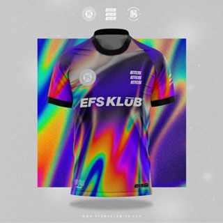 Efs KLUB THE OILERS JERSEY GLITCH เสื้อแขนสั้น