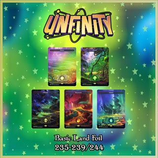 [MTG] [LAND] [UNF] Basic Land Unfinity (235-239/244) [FOIL] [ENG] (การ์ดเมจิค / Magic the Gathering)