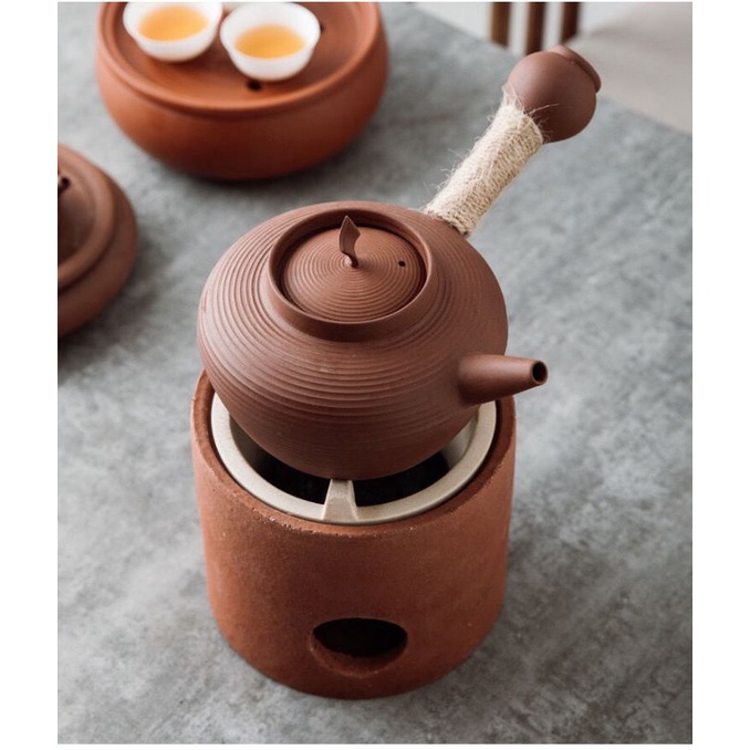 Chaozhou boiled kettle red mud 砂铫壶 jumping lid pot kung fu kettle thin tire pot electric pottery sto
