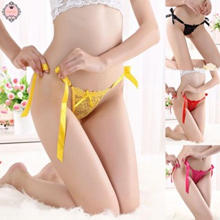 Womens Sexy Lace Briefs Side Tie Knickers G-string Thongs Panties T-back Briefs