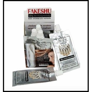 เฟคชู เคราติน Fakeshu Keratin ทรีทเมนท์เคลือบแก้วบำรุงผมขั้นสุด(ขายแยก 1 ซอง)