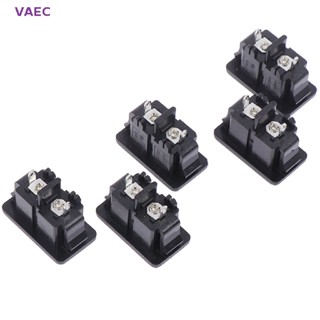 Vaec ใหม่ ซ็อกเก็ตเมาท์พาวเวอร์ AC250V 5A 2Pin AC ตัวเมีย 5 ชิ้น