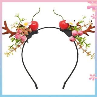 Christmas cute antlers small ears Mori girl hairband Super fairy glowing photo fairy headdress Japanese and Korean elk hairpin