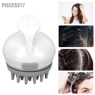 Pisces317 Electric Hair Shampoo Brush Silicone Rechargeable Scalp Massager for Head Face