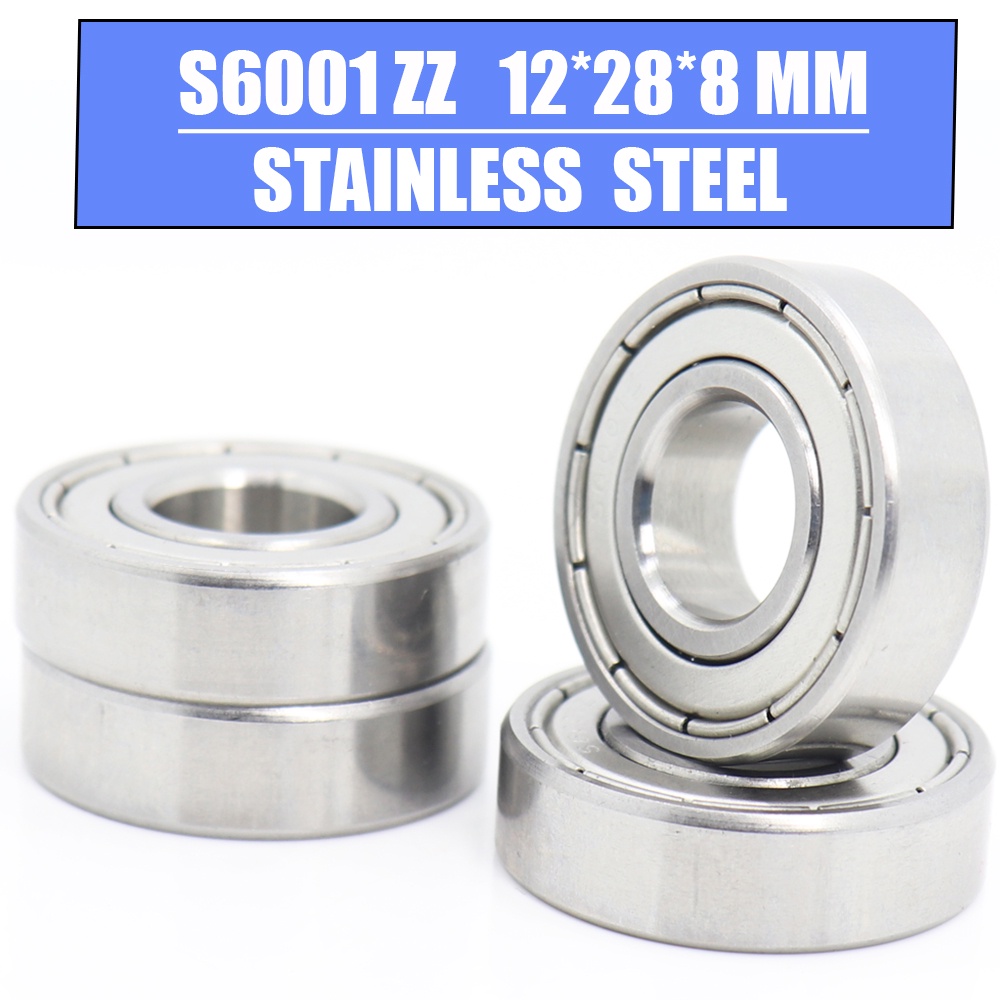 S6001ZZ Bearing 12*28*8 mm 10PCS High Quality S6001 Z ZZ S 6001 440C Stainless Steel S6001Z Ball Bea