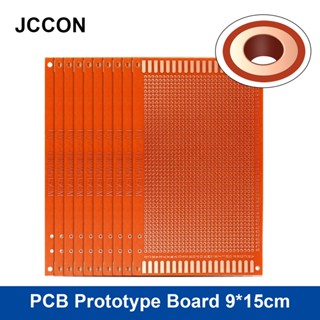 10Pcs PCB Prototype Board 9x15 cm Circuit Protoboard Universal DIY Matrix Single Row Continuous Hole Soldering Plate