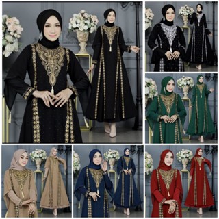 ใหม่ Gamis Abaya Turkey Dubai 1017 ชุดเดรส สไตล์มุสลิม จัมโบ้ ของแท้ สําหรับผู้หญิง