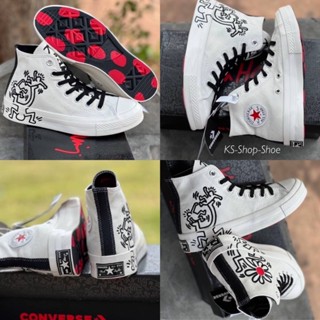 รองเท้าผ้าใบข้อสูง 🌸C*nverse X KEITH HARING Chuck 70 All Star พร้อมส่ง sz.36-44 (อุปกรณ์ครบกล่อง)