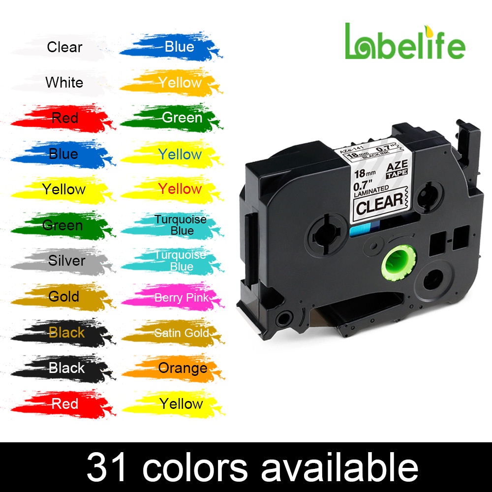 1PC TZe-241 TZe-141 Laminated Label Tape 18mm Compatible For Brother PT Printer tz241 TZe-641 Label 