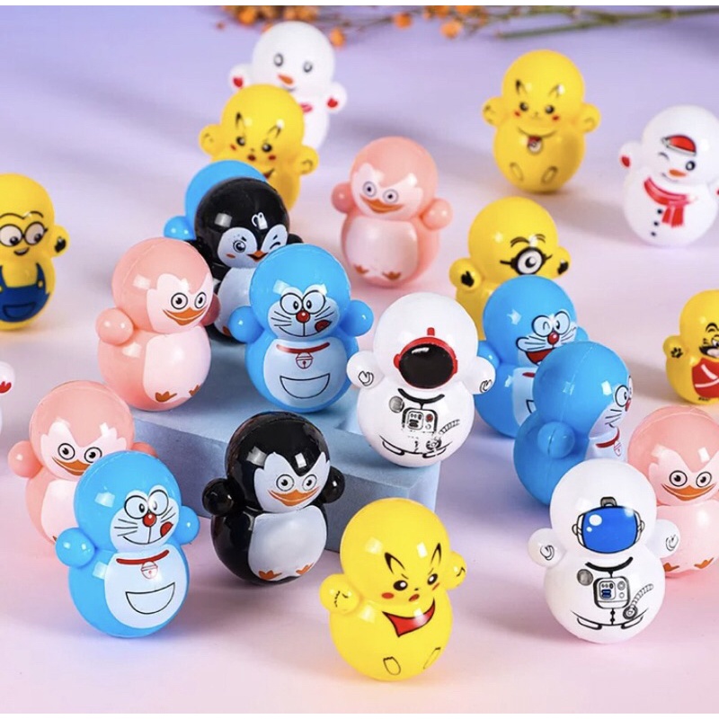 จัดส่งทันที ตุ๊กตาล้มลุก ลายการ์ตูน ตุ๊กตาโยกเยก สำหรับเด็ก