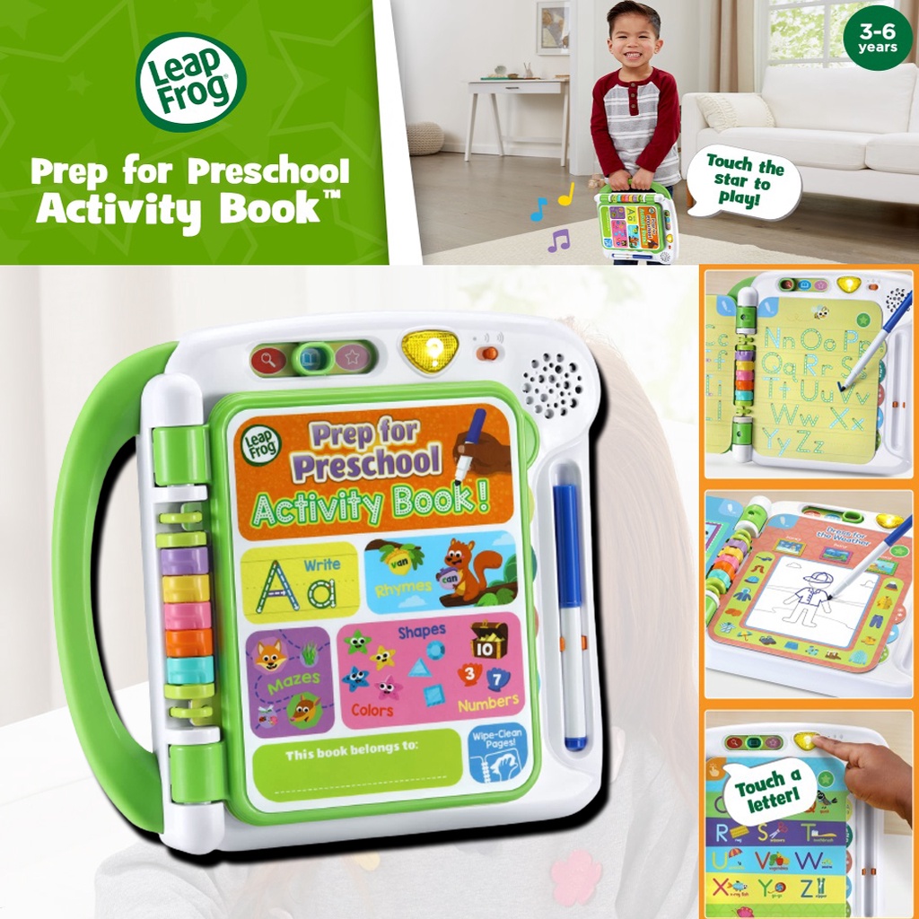 รุ่นใหม่ล่าสุด🇺🇸 หนังสือกิจกรรมก่อนวัยเรียน LeapFrog Prep for Preschool Activity Book ราคา 2,290.- บาท