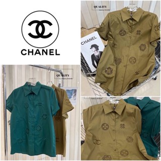 เสื้อเชิ้ตแขนสั้น Chanel ลายฉลุ