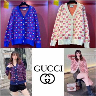 เสื้อคาดิแกน GUCCI GG JACQUARD KNIT CARDIGAN