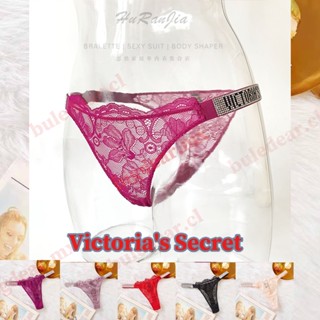 Victoria secret Brand กางเกงชั้นใน ไร้รอยต่อ พิมพ์ลายตัวอักษร ประดับเพชร เซ็กซี่ สําหรับผู้หญิง JJPL