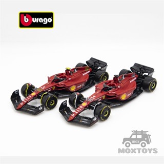 Bburago 1:43 2022 F1 Ferrari F1-75 #โมเดลรถยนต์ 16 C.Leclerc 55 C.Sainz แบบธรรมดา