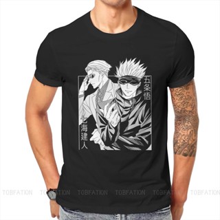 เสื้อวินเทจชาย Jujutsu Kaisen อะนิเมะ Kento Nanami Satoru Tshirt คุณภาพสูงกราฟิกผู้ชายเสื้อผ้าผู้ชายฤดูร้อนผ้าฝ้ายฮาราจู