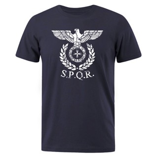 เสื้อยืดชาย เสื้อยืดผู้ชาย SPQR โรมัน กลาดิเอเตอร์ อิมพีเรียล โกลเด้น อีเกิล 2020 เสื้อยืดฤดูร้อน บุรุษ เสื้อยืดคอสั้นลํ