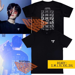 เสื้อยืด พิมพ์ลาย Seventeen BE The SUN world tour สีเงิน สําหรับผู้ชาย