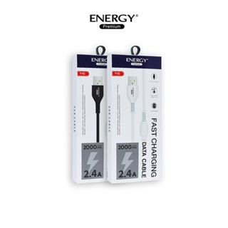 Energy premium charge &amp; Sync  สายชาร์จ &amp; ซิงค์ ERC 2M 2.4A ยาว 2 เมตร for Micro USB รองรับ Fast Chage