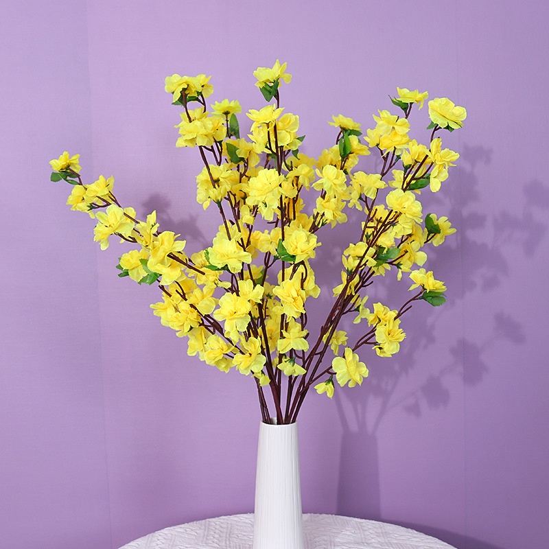 กิ่งดอกบ๊วยเทียมยาว 65 ซม. ดอกพีชเทียม ดอกบ๊วยปลอม สำหรับตกแต่งบ้าน - รูปที่ 4