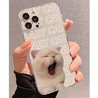 [พร้อมส่ง🇹🇭] เคสไอโฟน ลายแมว LAZY CAT 🐱 (77) เคสiPhone iPhone11 iPhoneXR iPhone12 iPhone13 iPhone7Plus/8Plus iPhoneXsMax