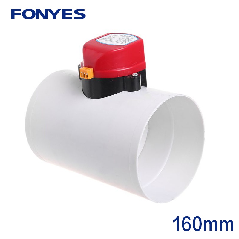 HVAC 160mm air damper valve electric motorized check valve for 6 inch