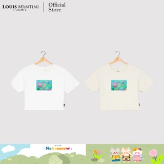 Louis Montini (Nekomeow) เสื้อครอปผู้หญิง 100% Cotton Women Crop tops (MERMEOW) LMTS19