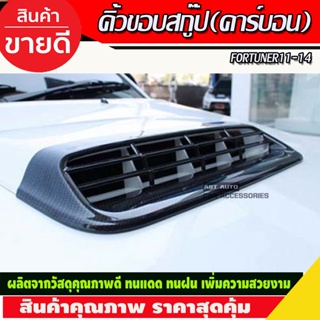 คิ้วขอบสกู๊ป ครอบช่องลม ลายคาร์บอนTOYOTA Fortuner Champ โตโยต้า ฟอร์จูนเนอร์ ฟอจูนเนอ ปี 2011-2014 (AO)