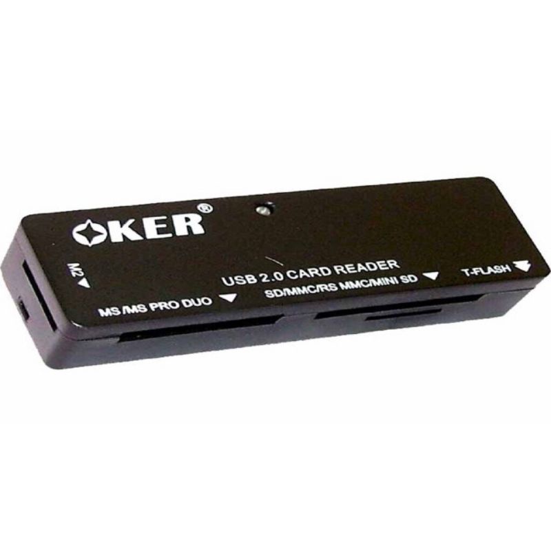 OKer  อุปกรณ์อ่านการ์ด All in one, USB 2.0 Card Reader / Writer รุ่นoker C-2001
