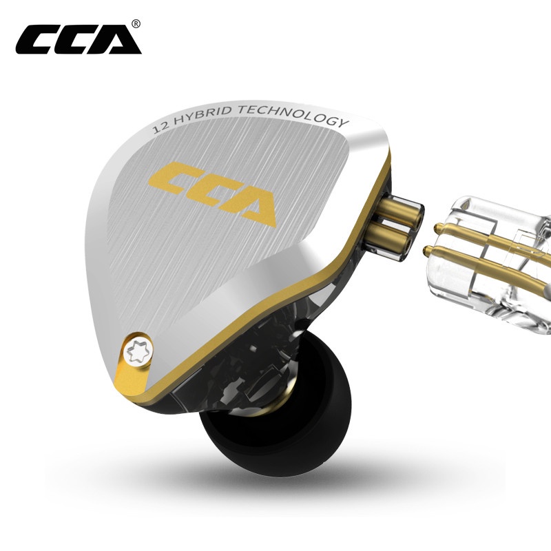 Cca C12 5BA 1DD หูฟังไฮบริด ไฮบริด โลหะ HIFI เบส หูฟังอินเอียร์ มอนิเตอร์ ตัดเสียงรบกวน หูฟัง TRN VX