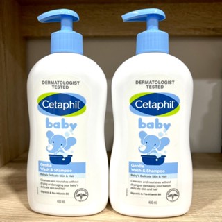 แพ๊กเกตใหม่CETAPHIL BABY WASH &amp; SHAMPOO FOR HAIR &amp; BODY 400MLอาบน้ำและสระผมเด็ก