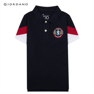 GIORDANO เสื้อโปโลเด็กแขนสั้น Juniors UNION JACK POLO 03010322