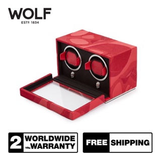 กล่องหมุน กล่องนาฬิกา WOLF1834 รุ่น MEMENTO MORI DOUBLE CUB WATCH WINDER (RED)