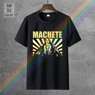 เสื้อยืดผู้หญิง เสื้อทีเชิ้ตท็อปส์คอตตอนเสื้อยืดฟิตเนส Machete Danny Trejos นักแสดงเม็กซิกันแอ็คชั่นเสื้อยืด 2019 หลวม O