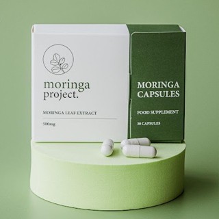 Moringa Project แคปซูลสารสกัดจากมะรุม 500 มก. Moringa Capsules 500mg. (30 Capsules)