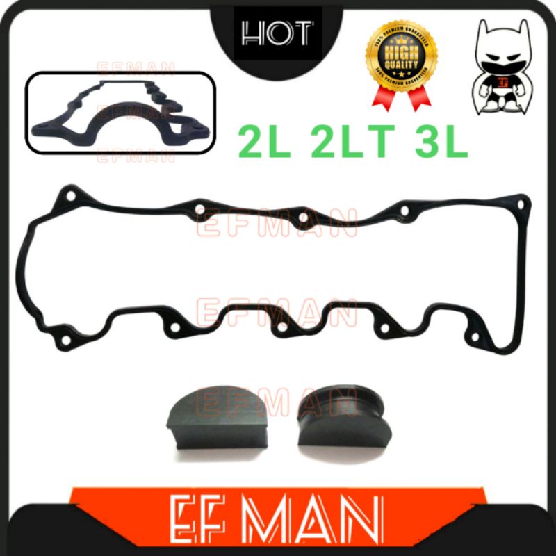 ญี่ปุ่นTOYOTA 2L 2LT 3L 3LTฝาครอบวาล์วGASKETครึ่งMOON SEAL RUBBER HILUX LAND CRUISER LJ78 DYNA PRADO