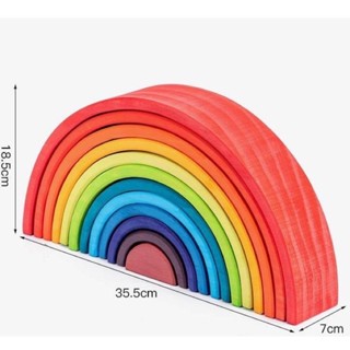 🌈 บล็อกไม้เรนโบว์ ไซส์จัมโบ้ (Montessori Toy) สร้างจินตนาการให้กับเด็ก ๆ