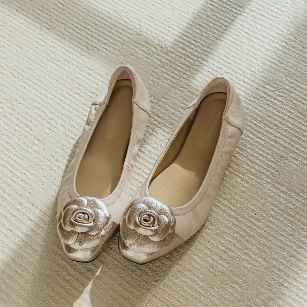 Sweet Palettes รองเท้าหนังแกะ Bloom Timeless Ivory Bright