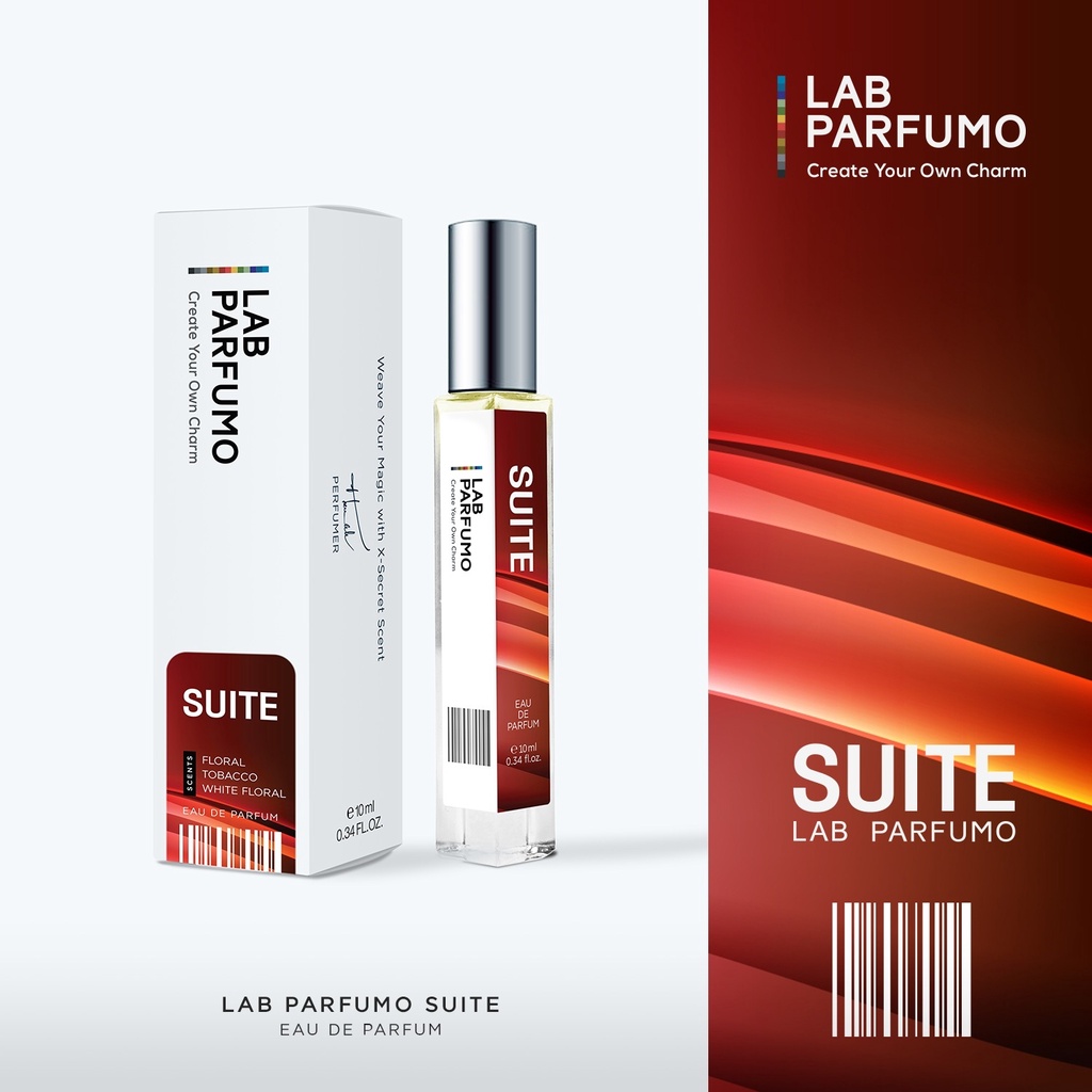 Suite by LAB PARFUMO, น้ำหอมกลิ่นสดชื่น สว่าง เติมพลังงานในด้านบวก กลิ่นอ่อนของดอกไม้กับยาสูบให้ความรู้สึกเซ็กซี่ ดึงดูด